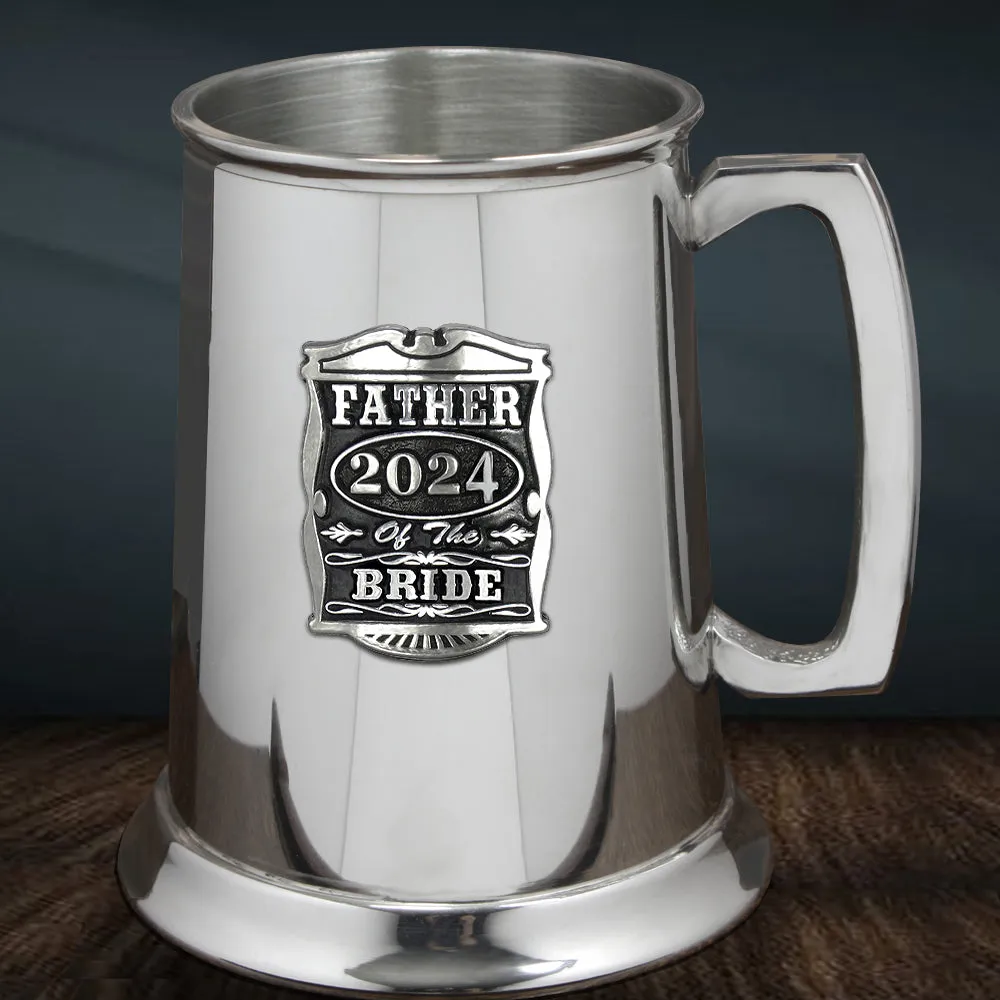 1 Pint* Wedding Father Of The Bride Pewter Beer Mug Tankard 2024