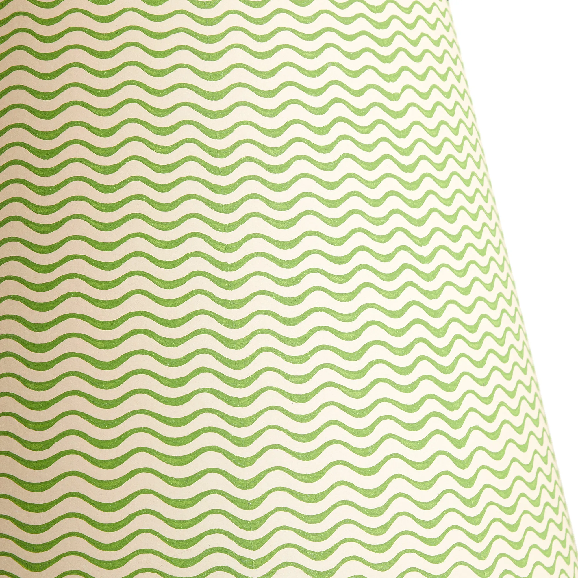 16cm empire shade in classic green ripples hand painted card