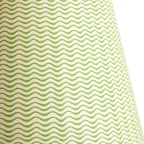 16cm empire shade in classic green ripples hand painted card