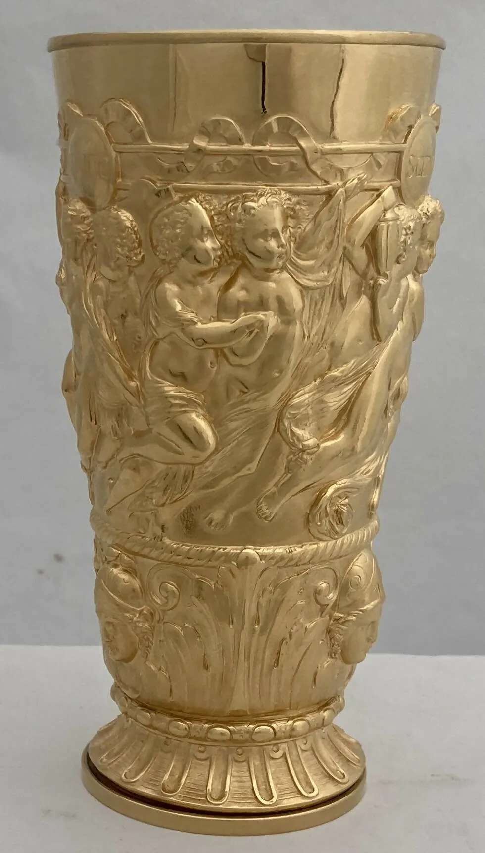 19th Century French Gilt Metal Electrotype Goblet, circa 1870.