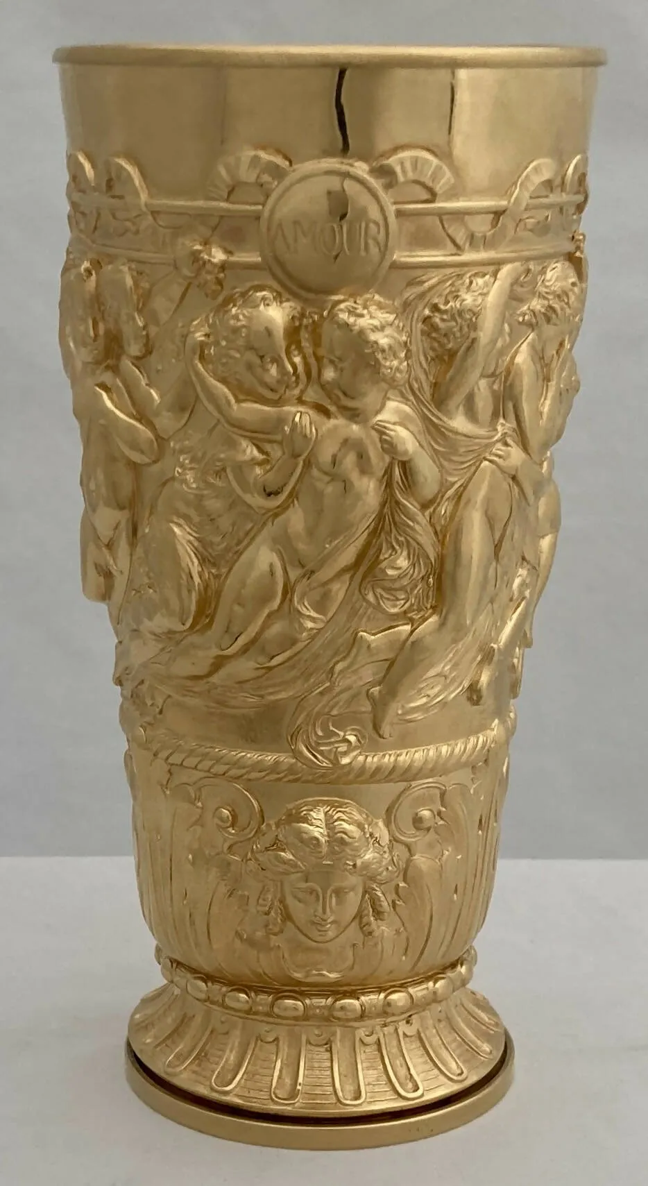 19th Century French Gilt Metal Electrotype Goblet, circa 1870.