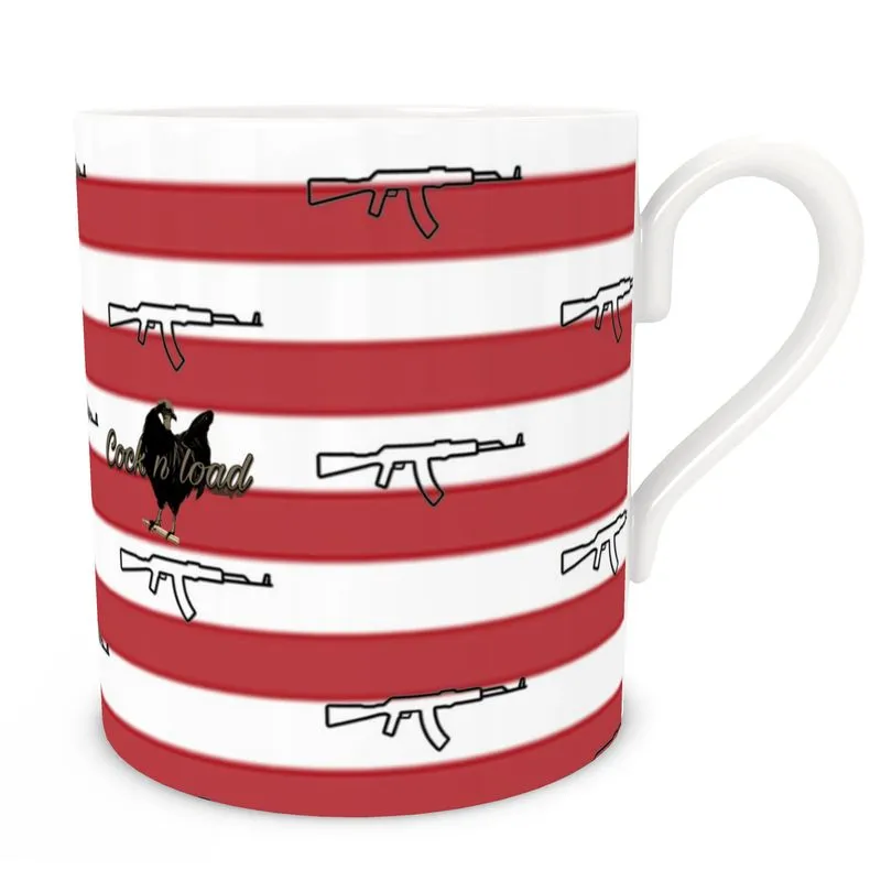 #411 cocknload bone China mug usa print