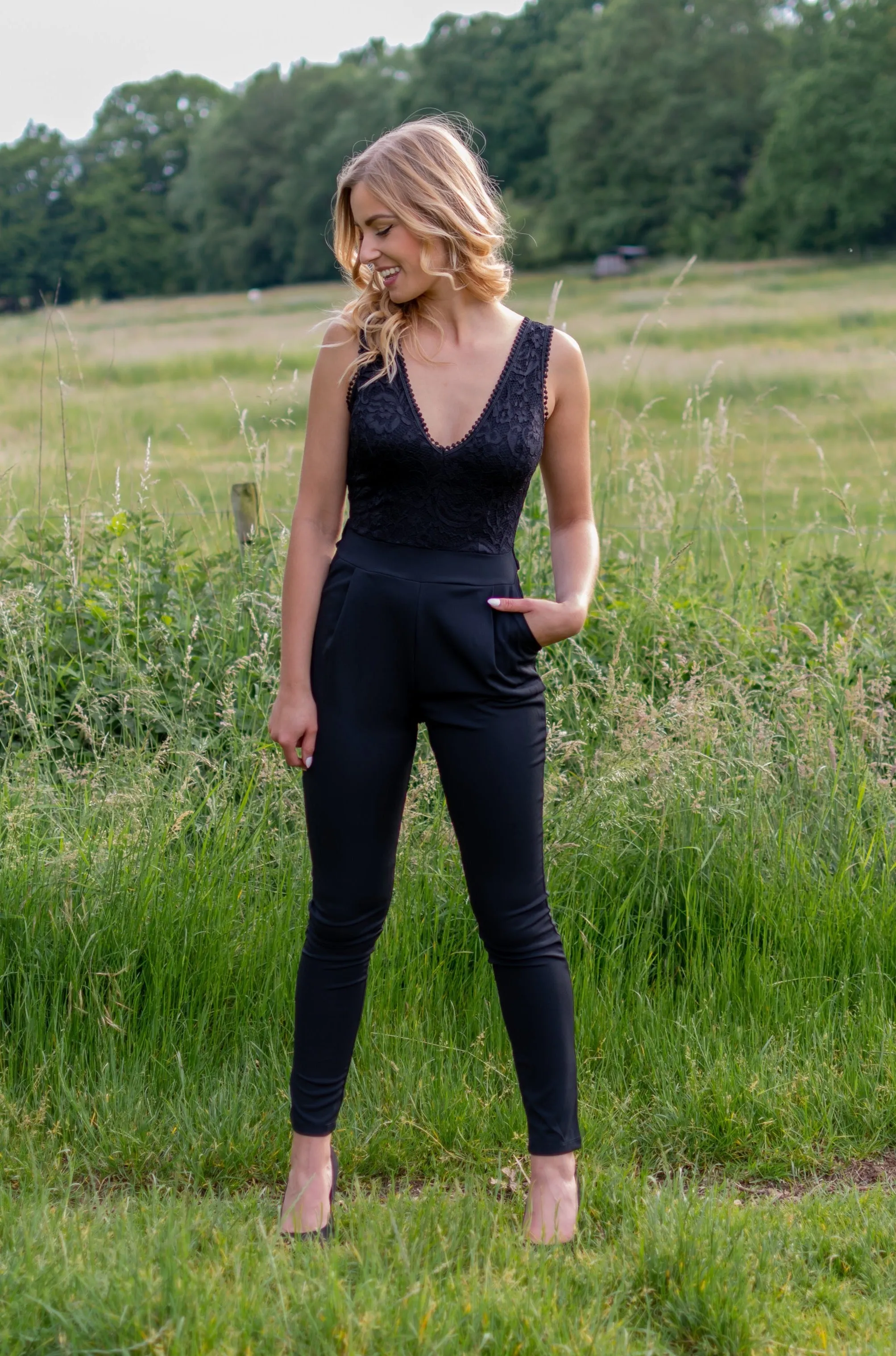 A Perfect Fit Jumpsuit - Black