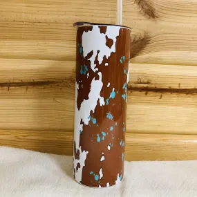 Acid Wash Cow Print 20 OZ Tumbler