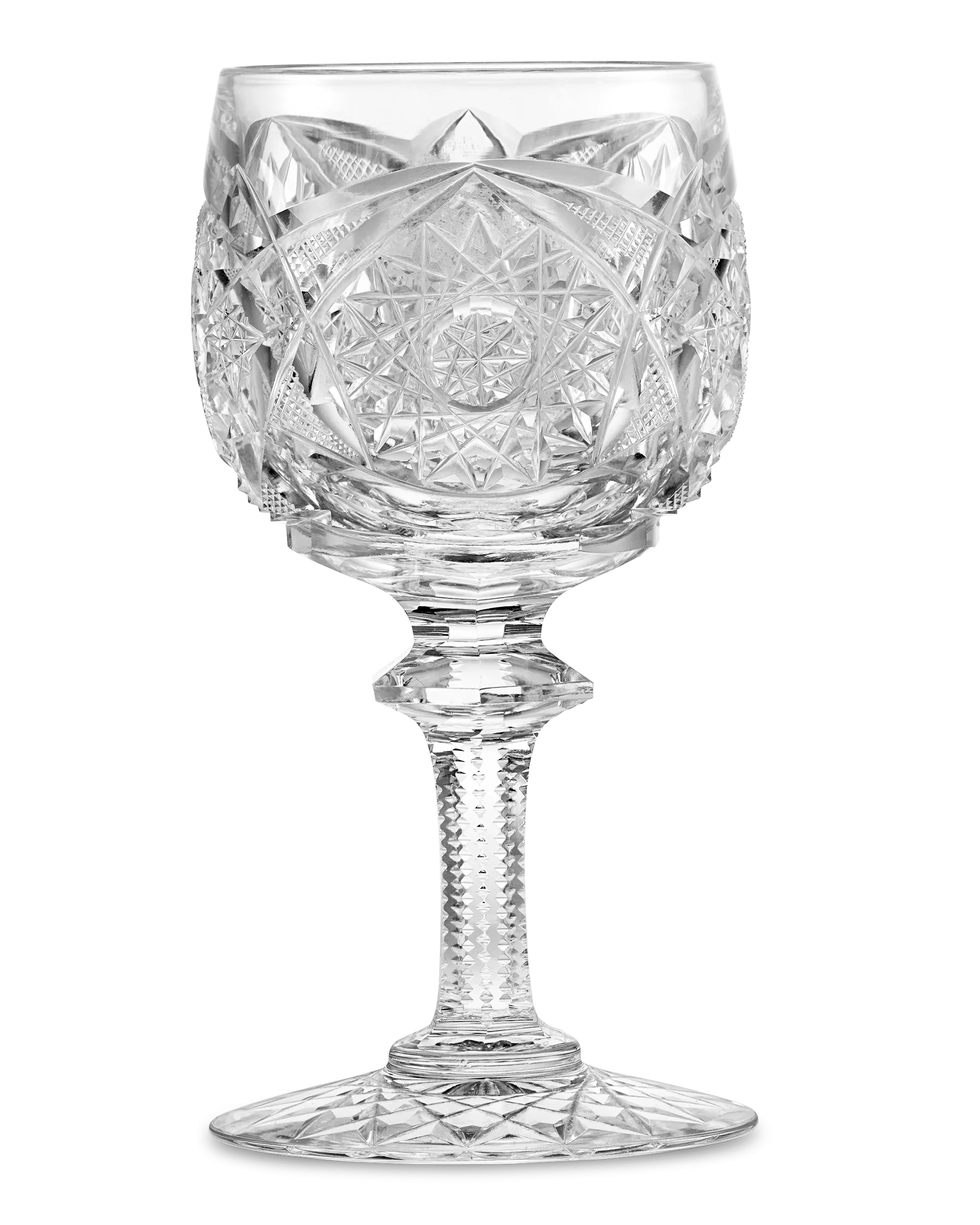 American Brilliant Cut Glass Goblet