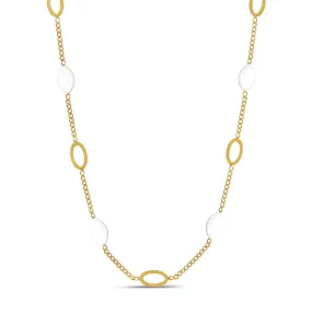 Angellica Oval Pendant Necklace - Gold