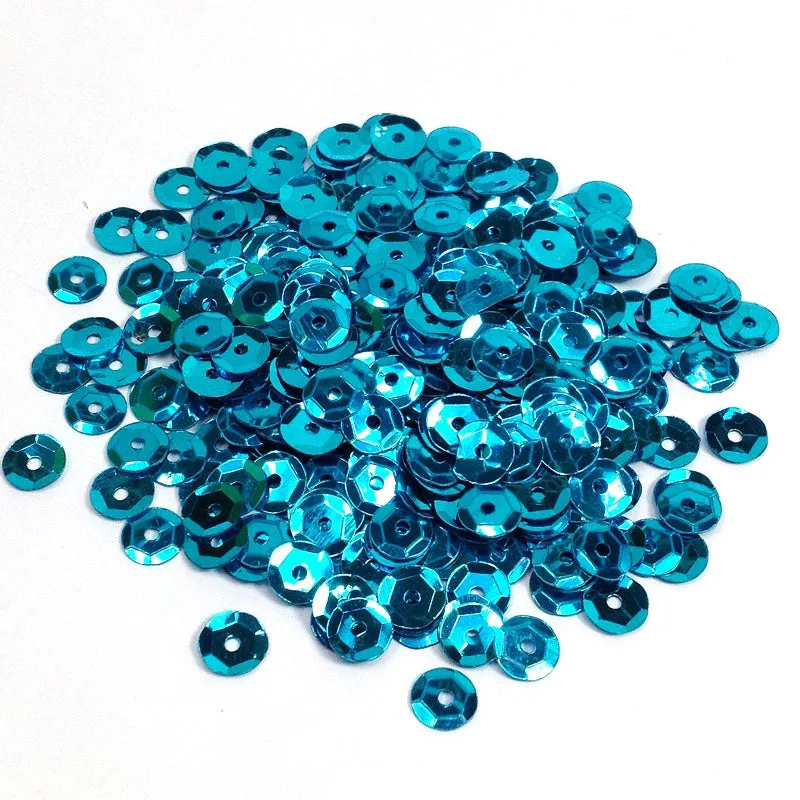 Arbee Sequins, Aqua Cup- 8mm