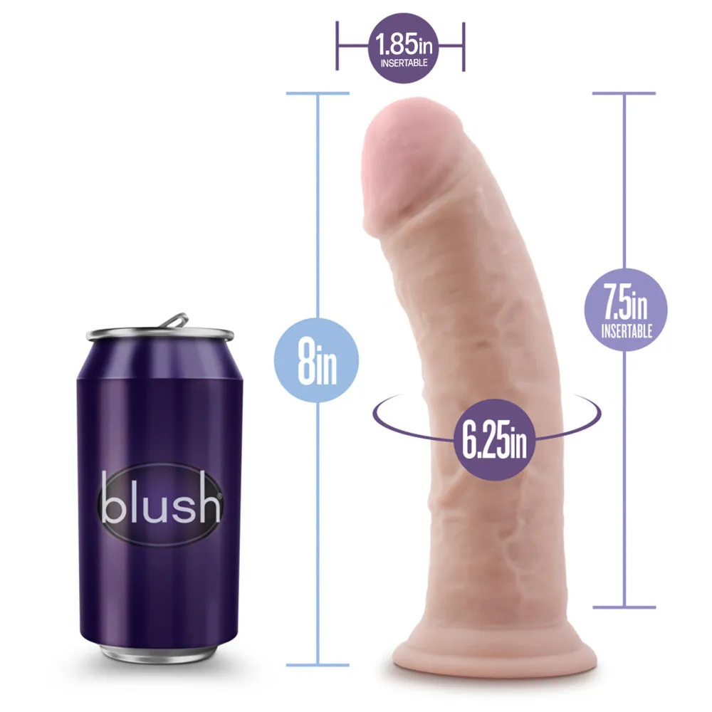 Au Naturel 8" Dual-Density Dildo With Suction Cup