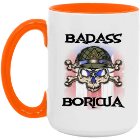 Badass Boricua Skull X Bones 15oz. Accent Mug