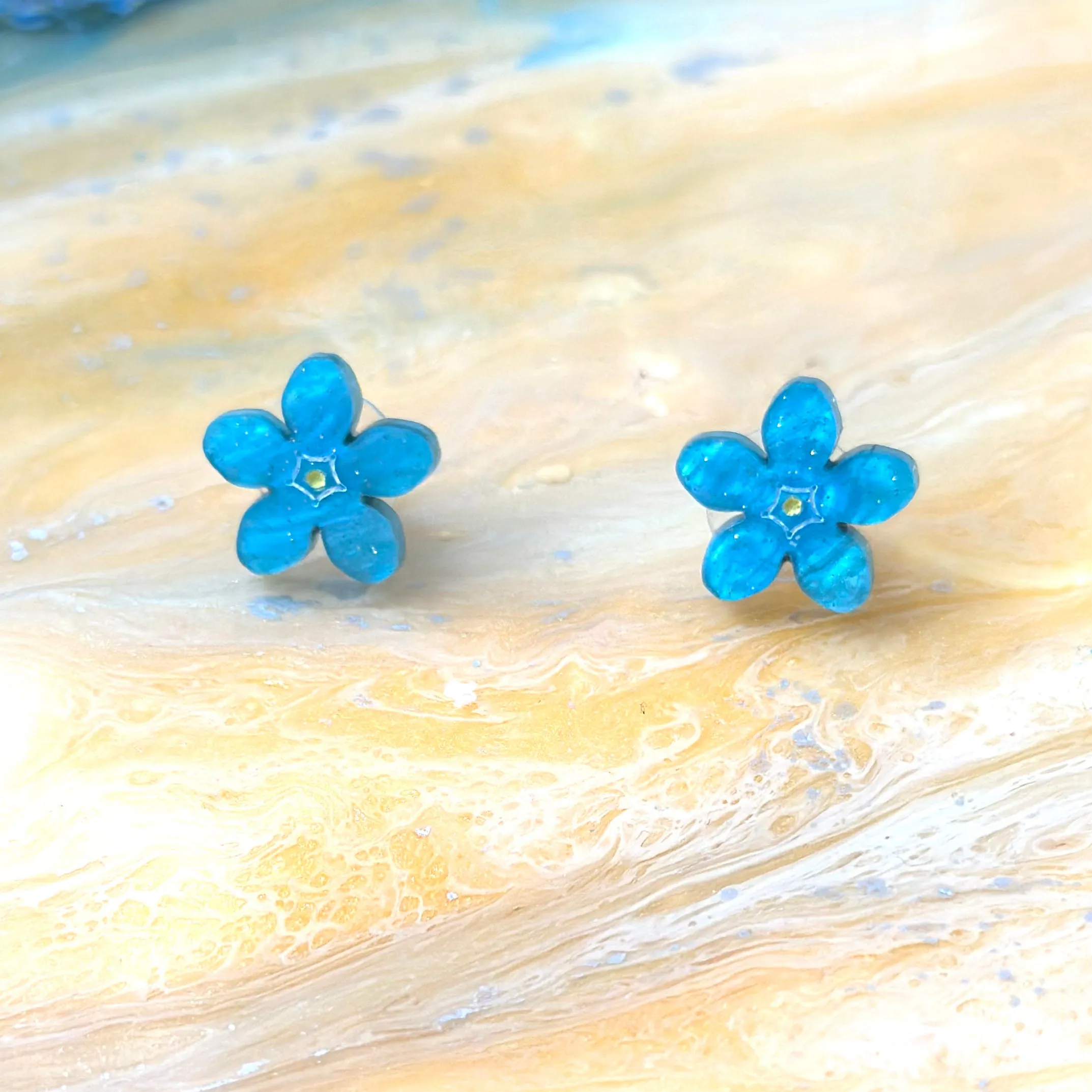 Blue Forget-Me-Nots - stud