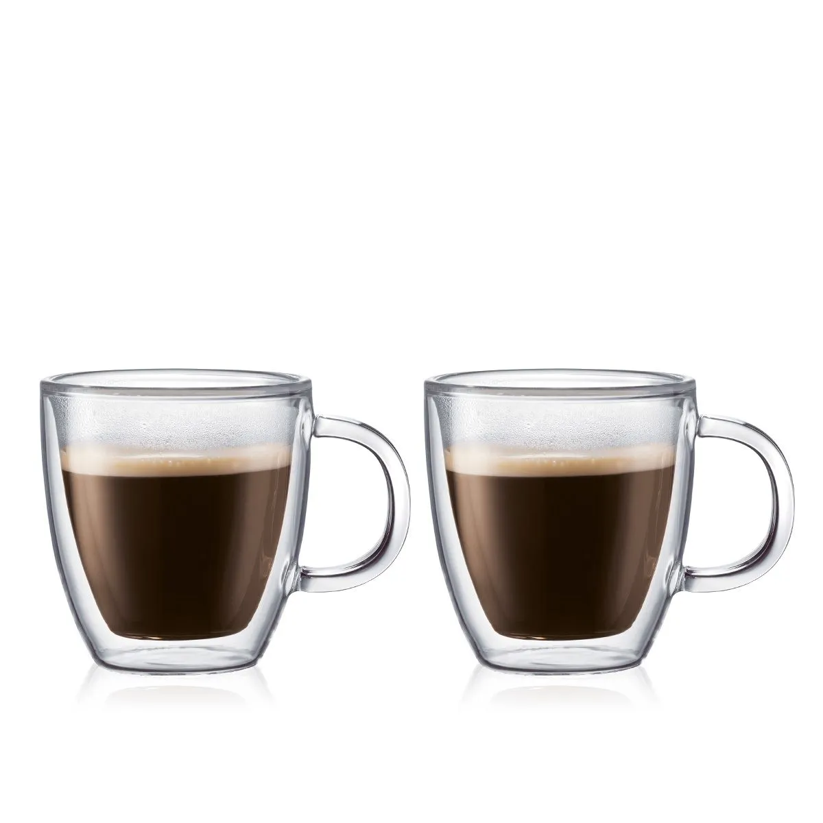 Bodum BISTRO 5 Oz Double Wall Mug Glass 2 /Set