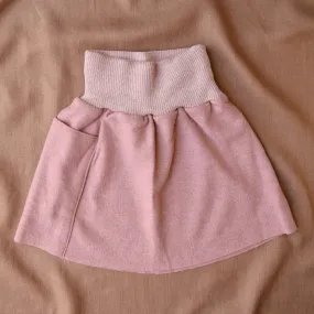 Boiled Wool Pocket Skirt - Rose (7-8y) *Last ones