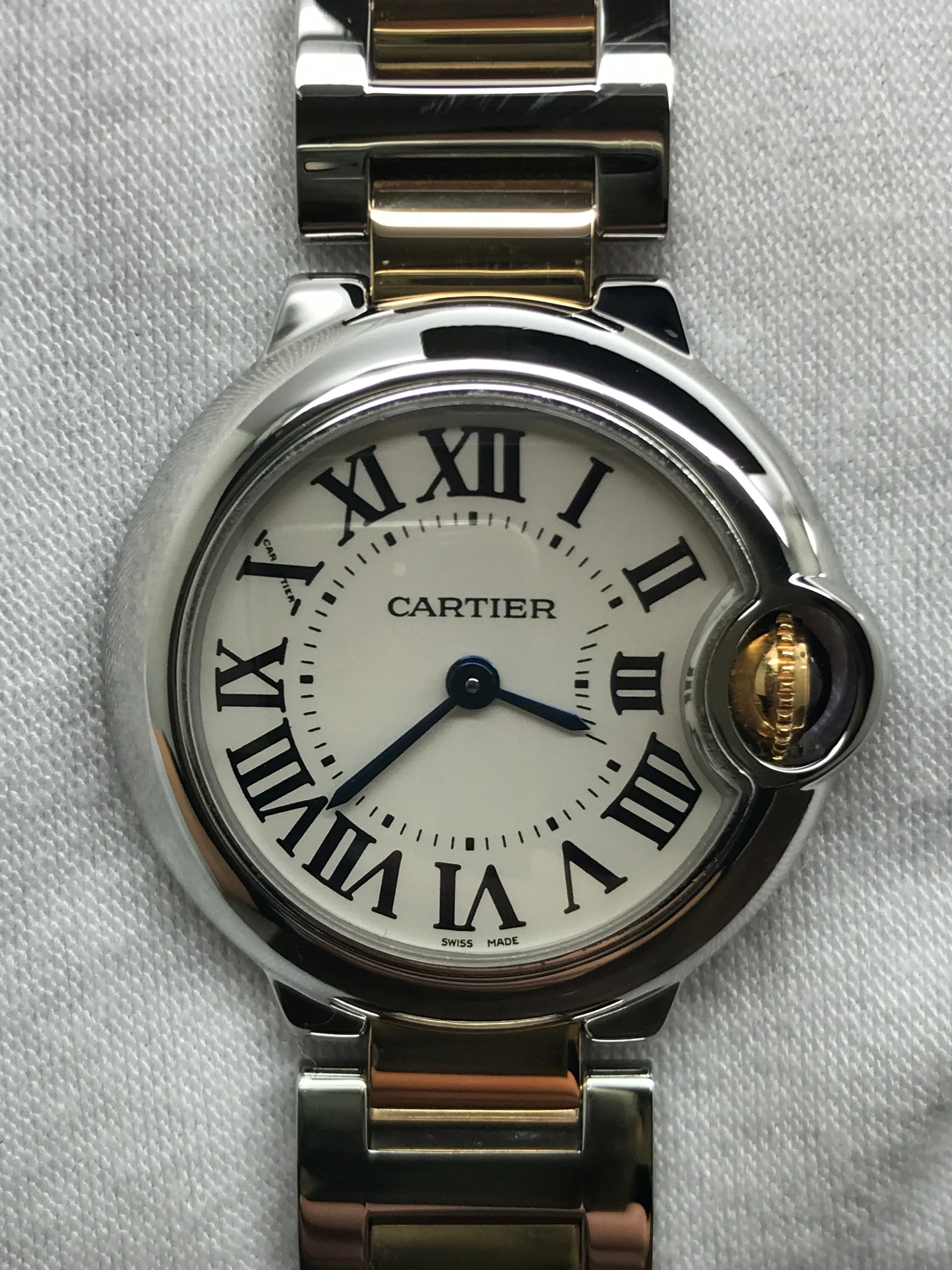 Cartier Ballon Bleu W2BB0010 / 3009  Silver Dial Quartz Women's Watch