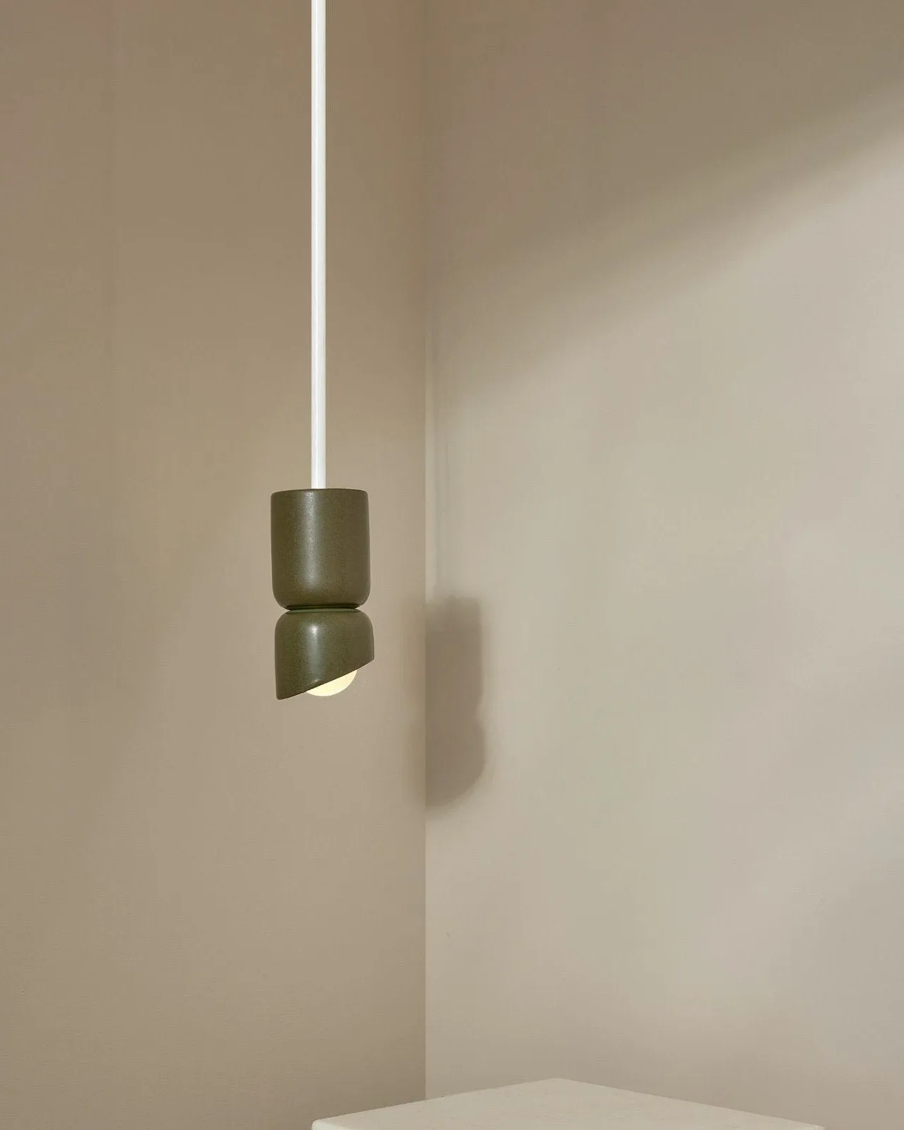 Ceramic Cylindrical Rod Pendant | Terra