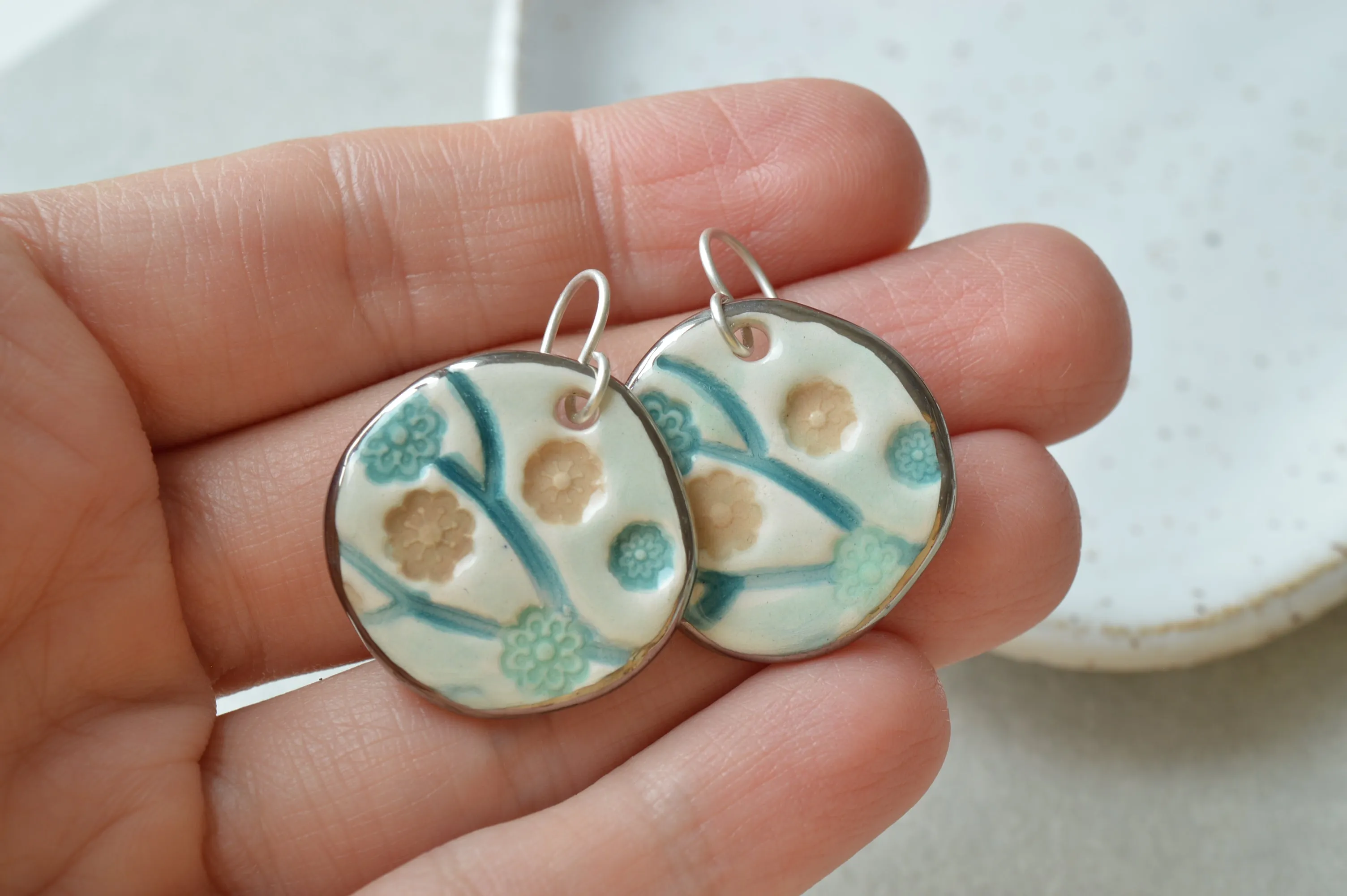 Ceramic earrings No. 7