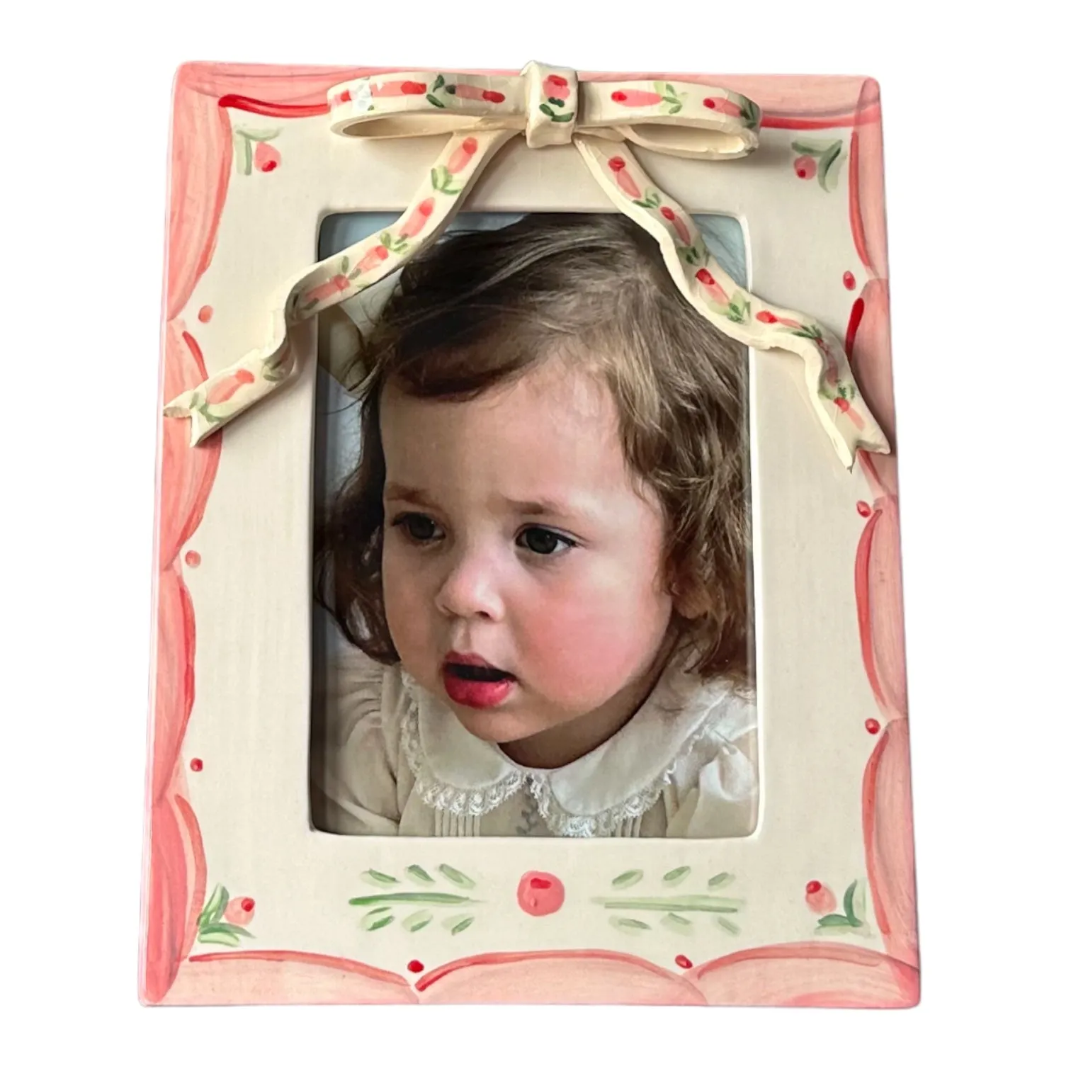 Ceramic Frame - Pink Bow