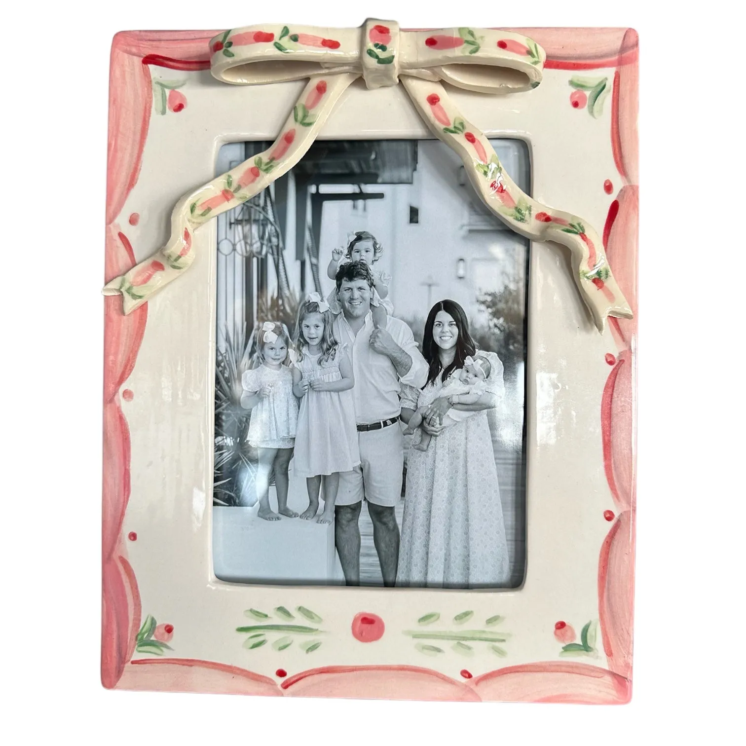 Ceramic Frame - Pink Bow