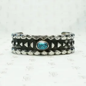 Child's Charming Cuff Bracelet in Silver & Turquoise