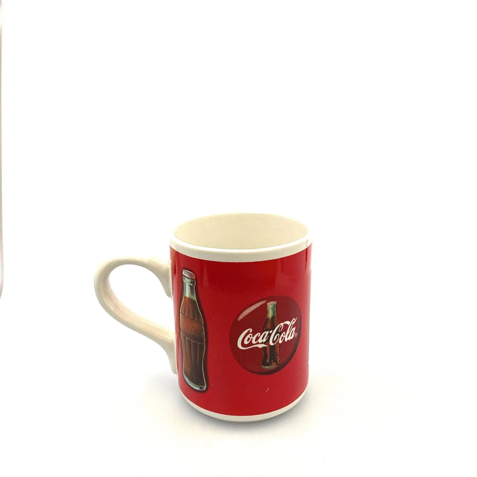 Coca-Cola Large Logo Red Ceramic Coffee Cup Mug 1997