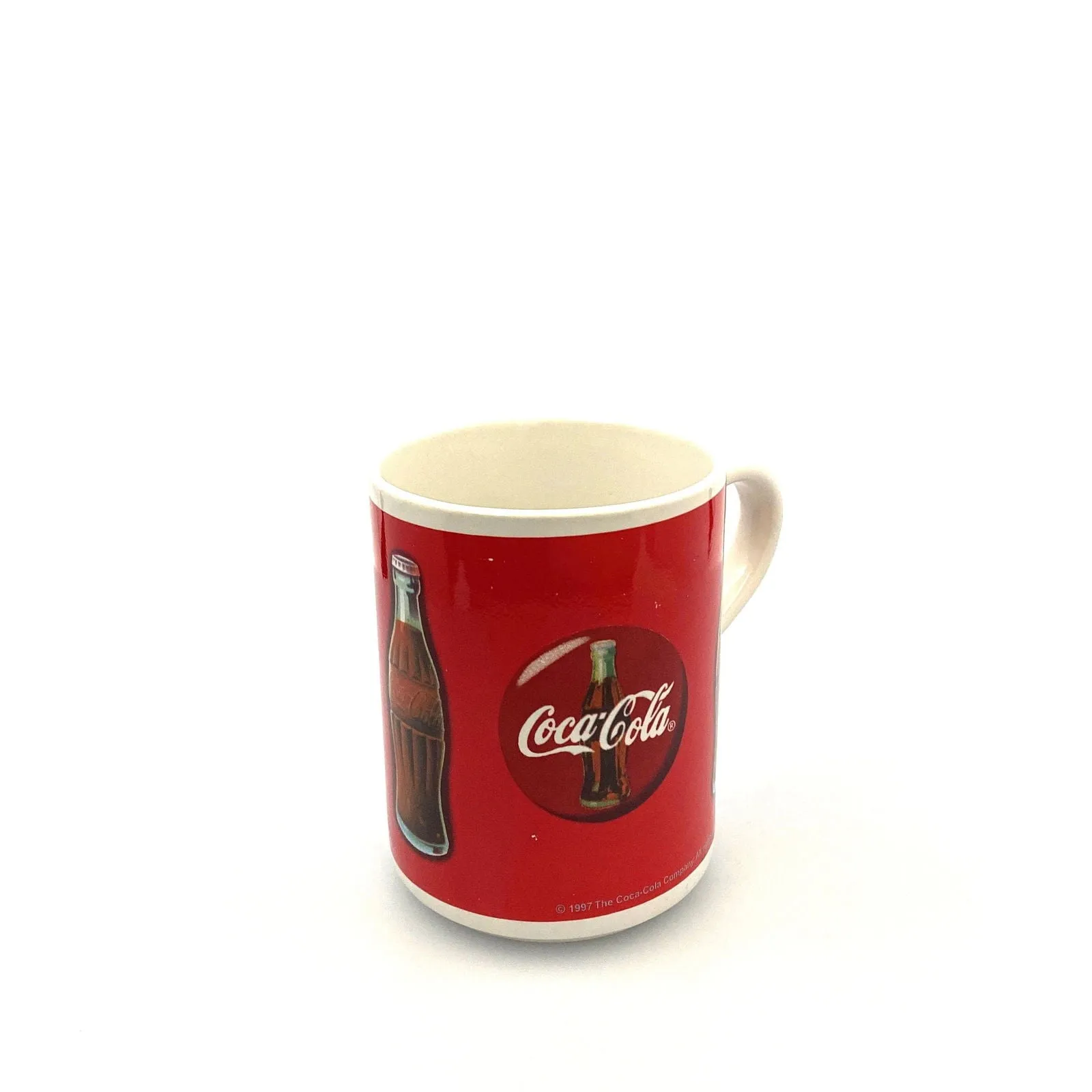 Coca-Cola Large Logo Red Ceramic Coffee Cup Mug 1997