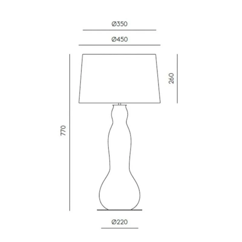 Contoured Moss Table Lamp