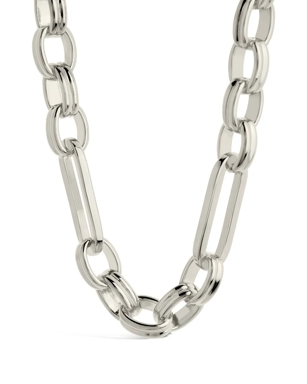 Double Link Oval Chain Necklace