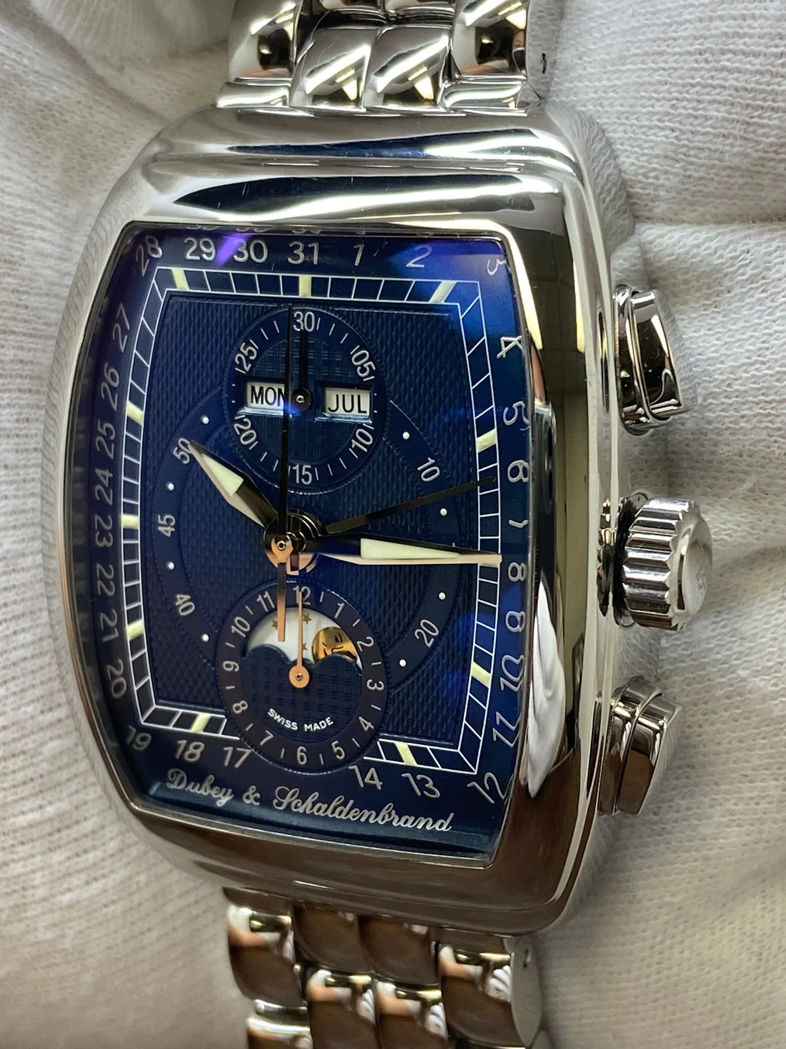 Dubey & Schaldenbrand Triple Calendar Moonphase Gran Chrono Astro Blue Dial Automatic Men's Watch