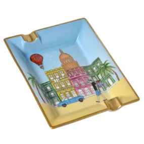 Elie Bleu Casa Cubana Hand Painted Ashtray