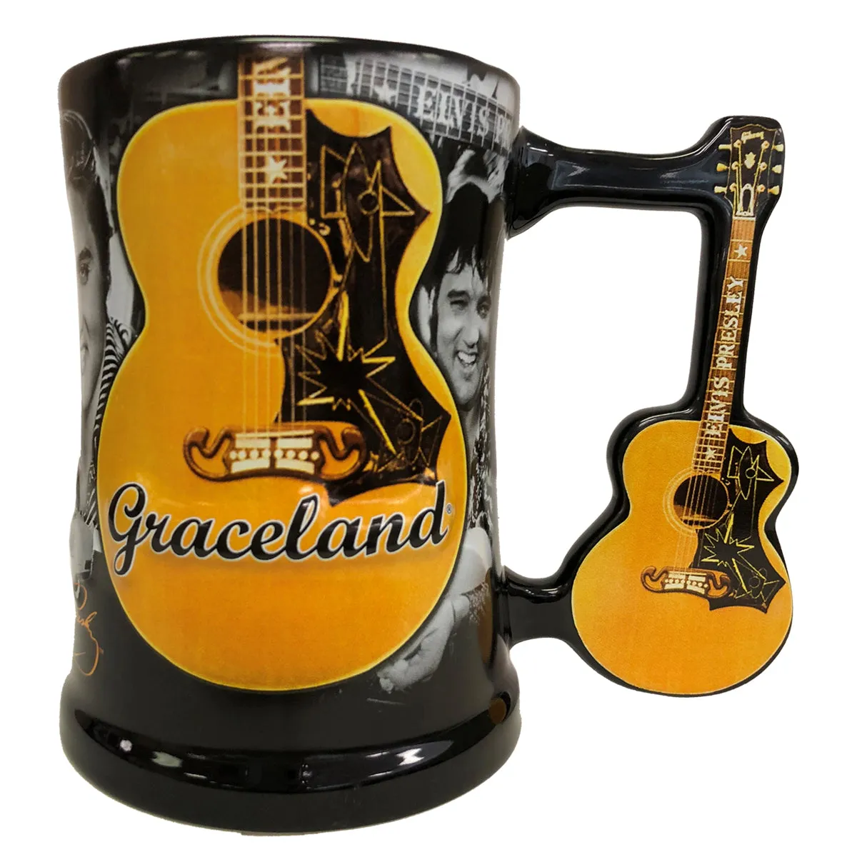 Elvis Graceland Guitar Handle Coffee Mug