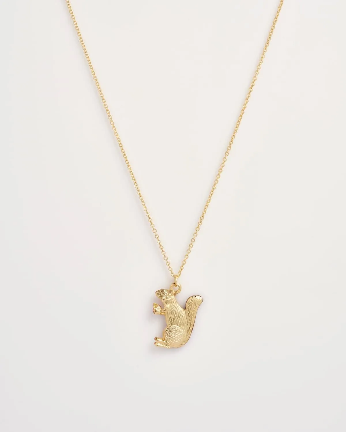 Enamel Cheeky Squirrel Short Necklace