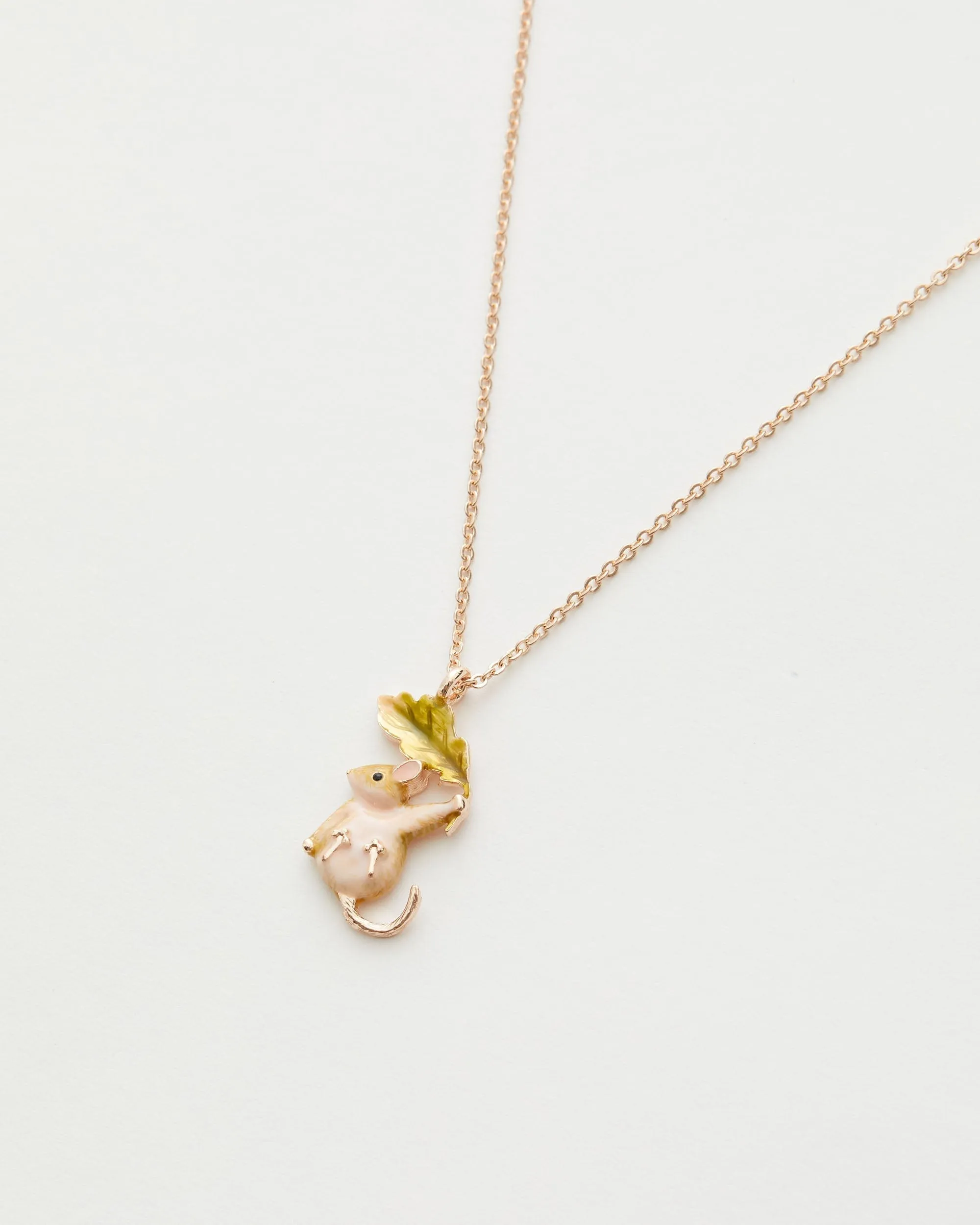 Enamel Dormouse Short Necklace