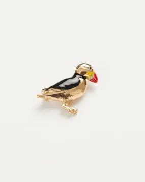 Enamel Puffin Brooch