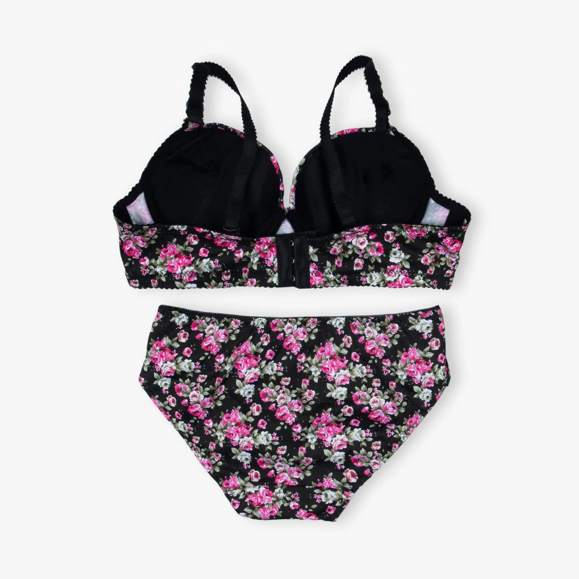 Espicopink | Black Floral Padded Set