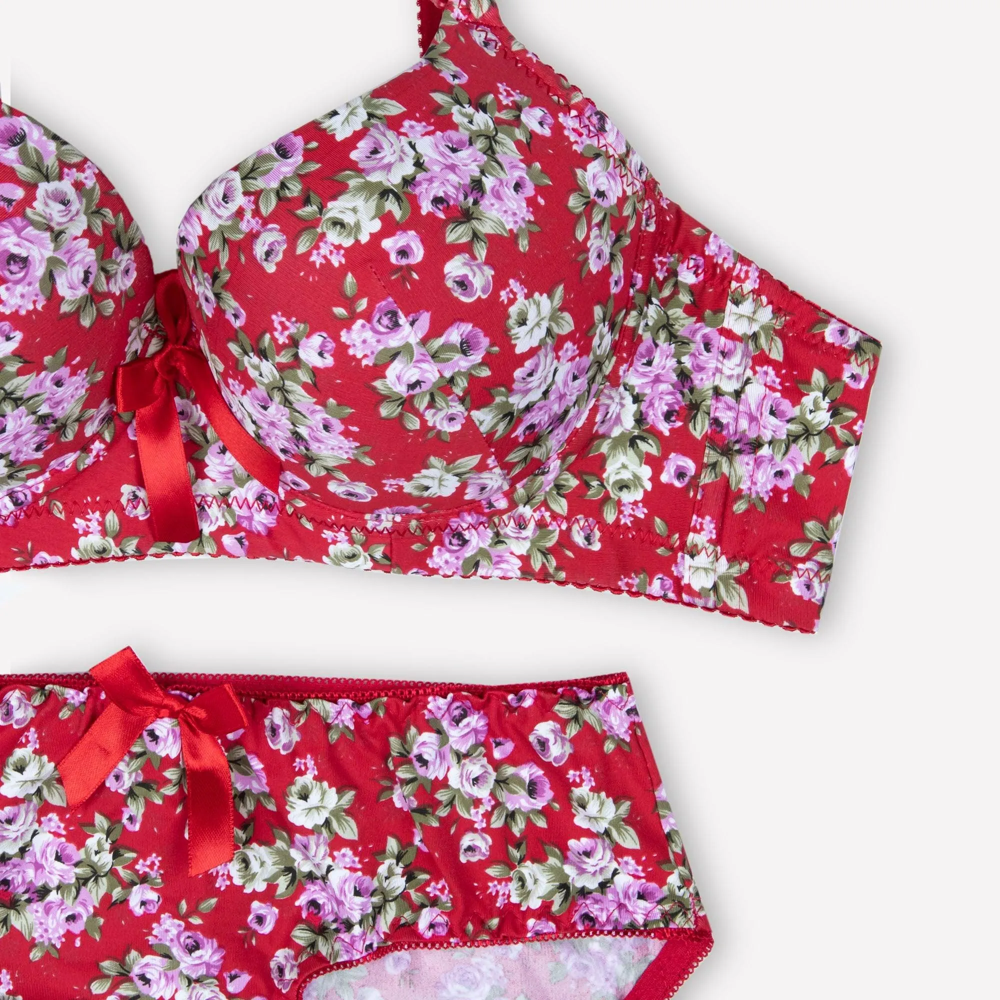 Espicopink | Red Floral Padded Set