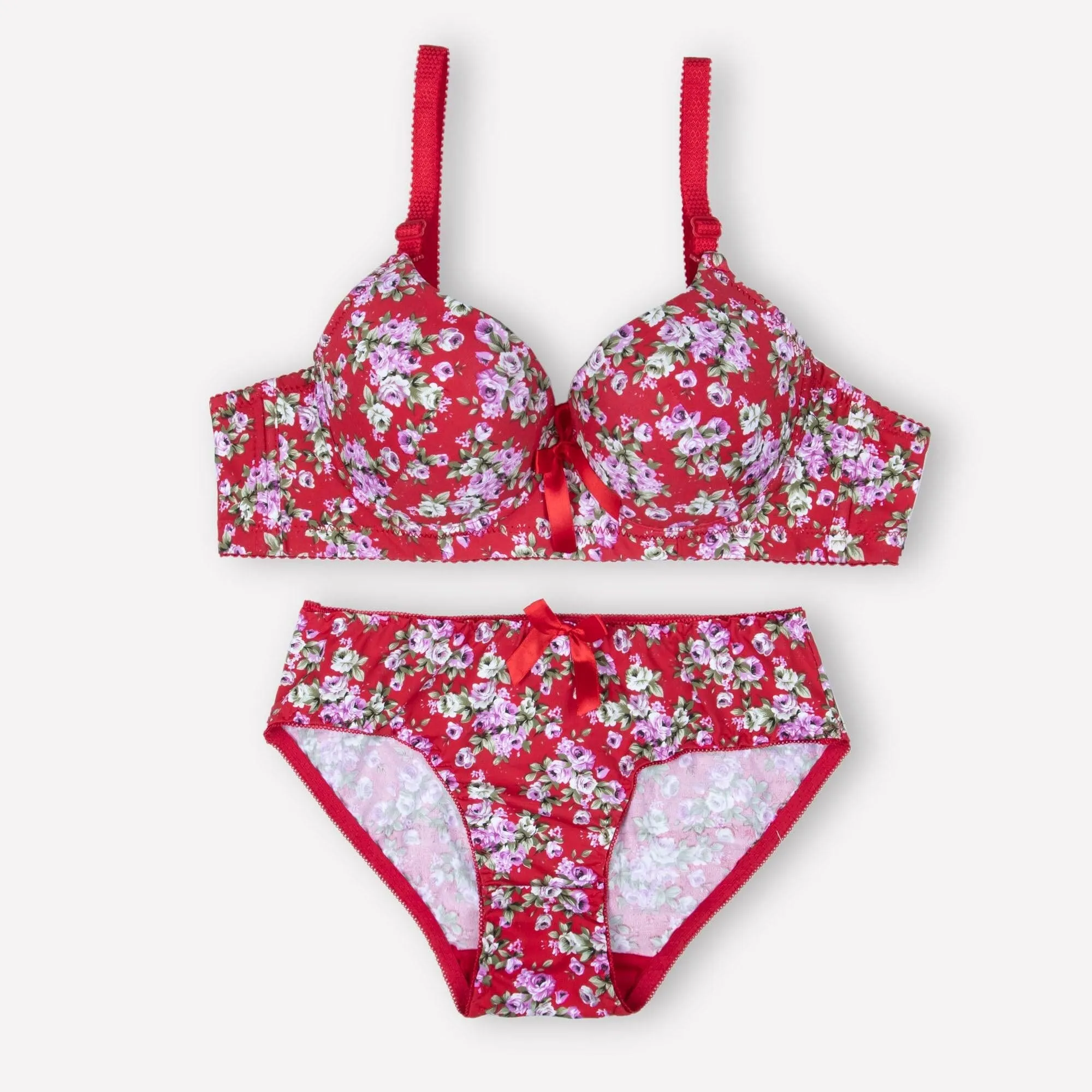 Espicopink | Red Floral Padded Set