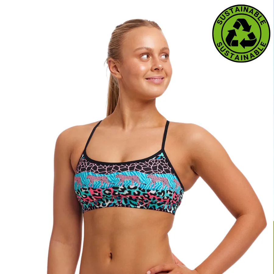 Funkita Womens Swim Crop Top FKS040L - Wild Things