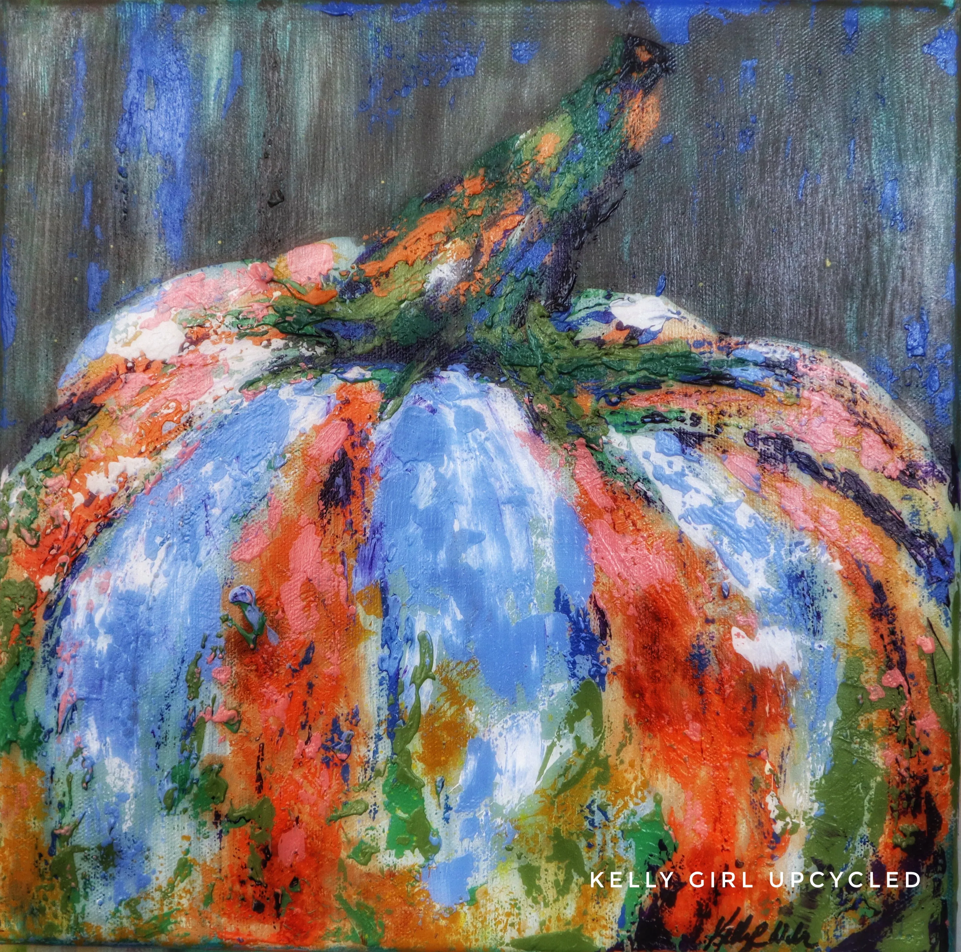 FUNKY Pumpkin Impasto Paint Class October 17th