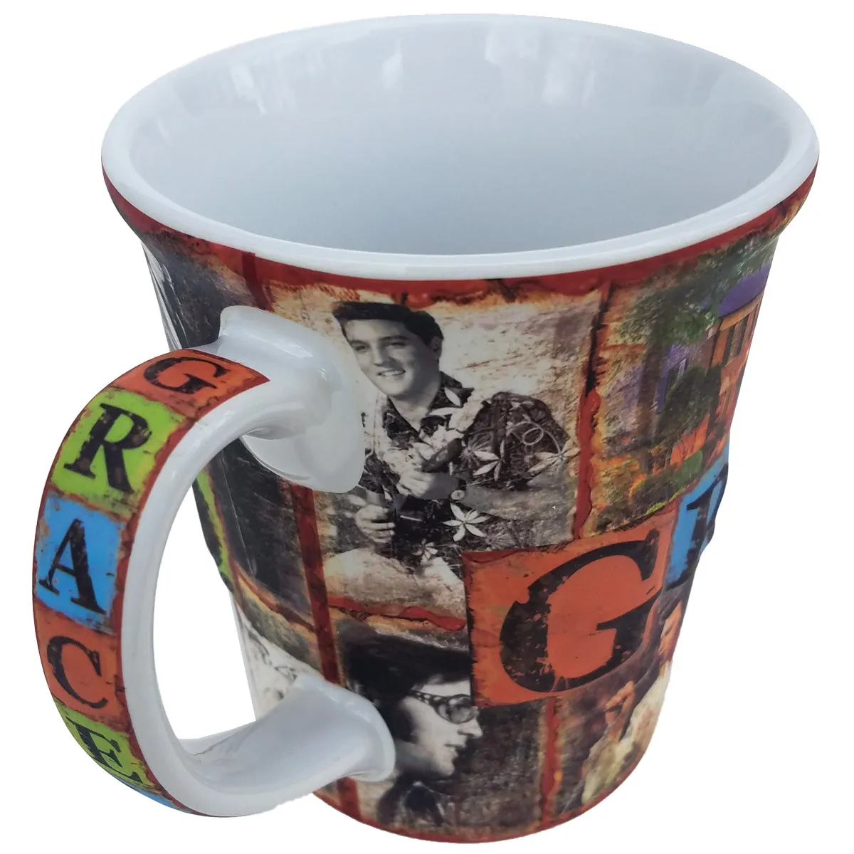 Graceland Elvis Rustic Embossed Coffee Mug