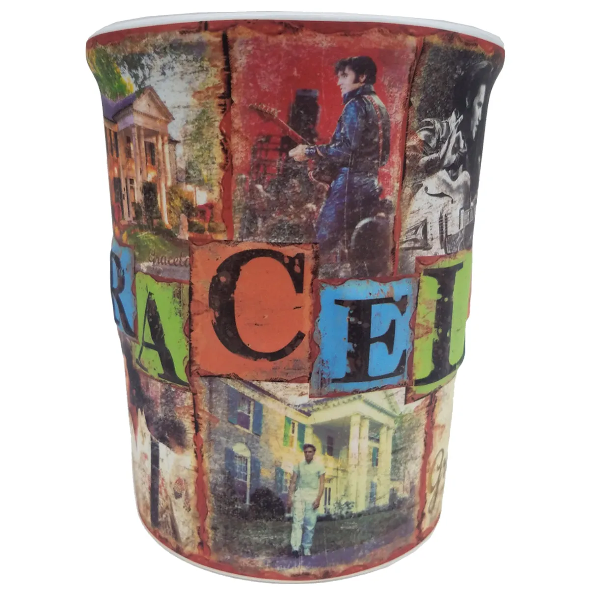 Graceland Elvis Rustic Embossed Coffee Mug