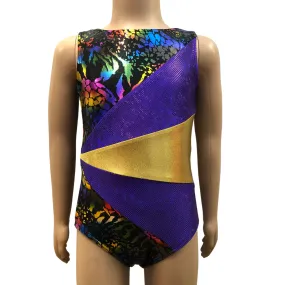 Identity Costuming Abstract Leotard with Scrunchie