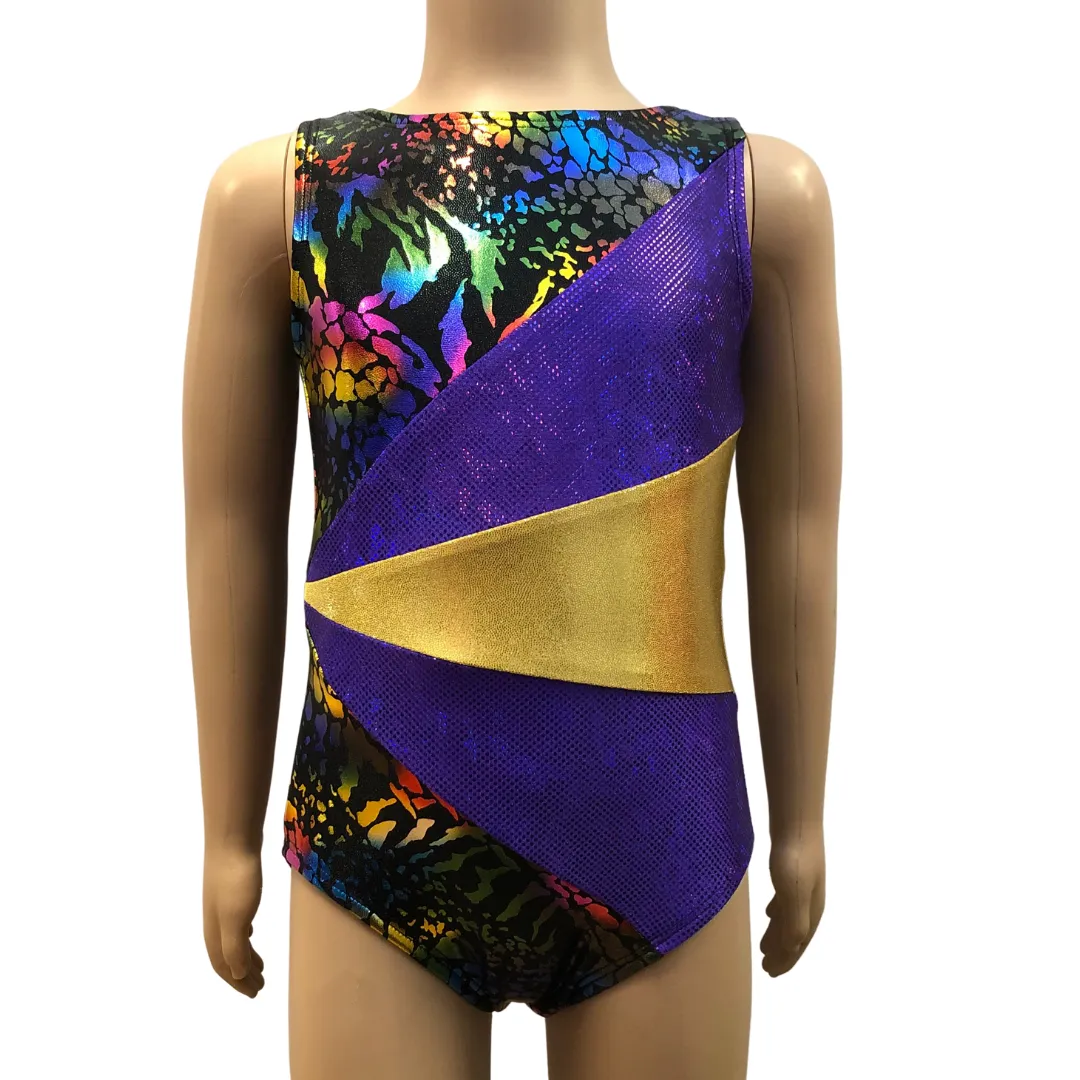 Identity Costuming Abstract Leotard with Scrunchie