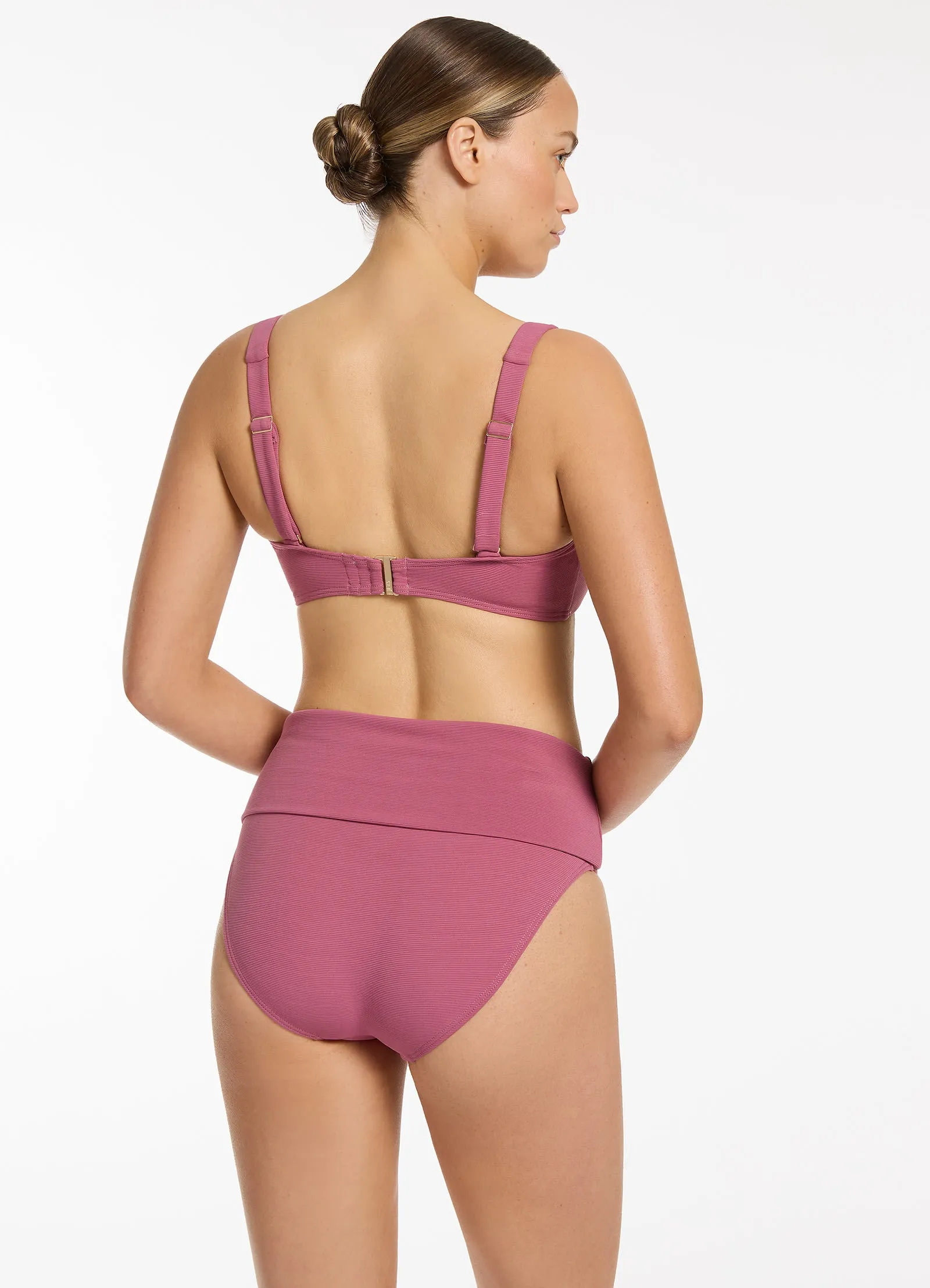 Isla Rib E-F Tank Bikini Top - Mauve