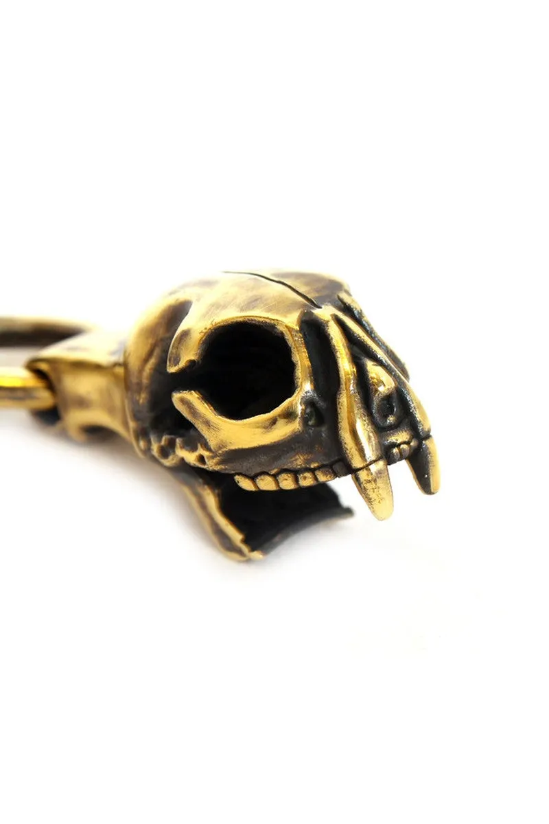 Jan Hilmer Cat Skull Bottle Opener Key Chain