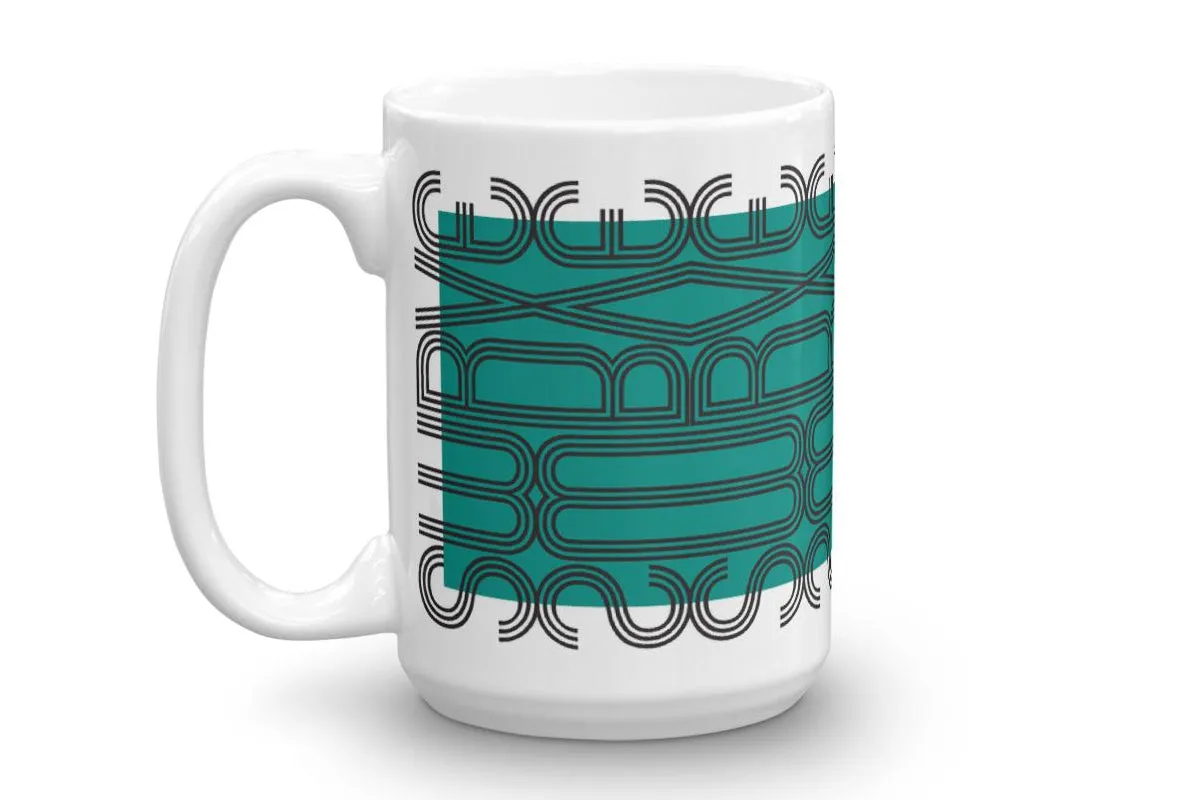 mug : MODERNE / teal green