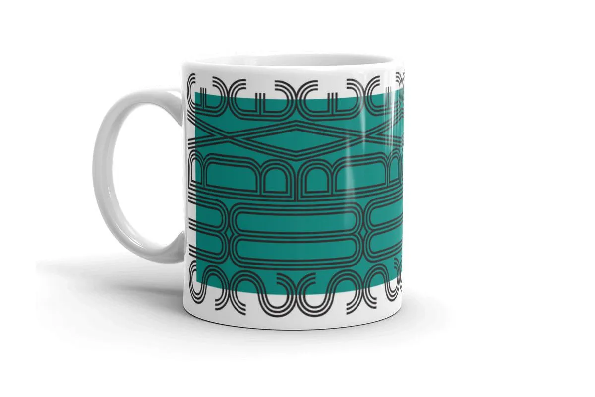 mug : MODERNE / teal green