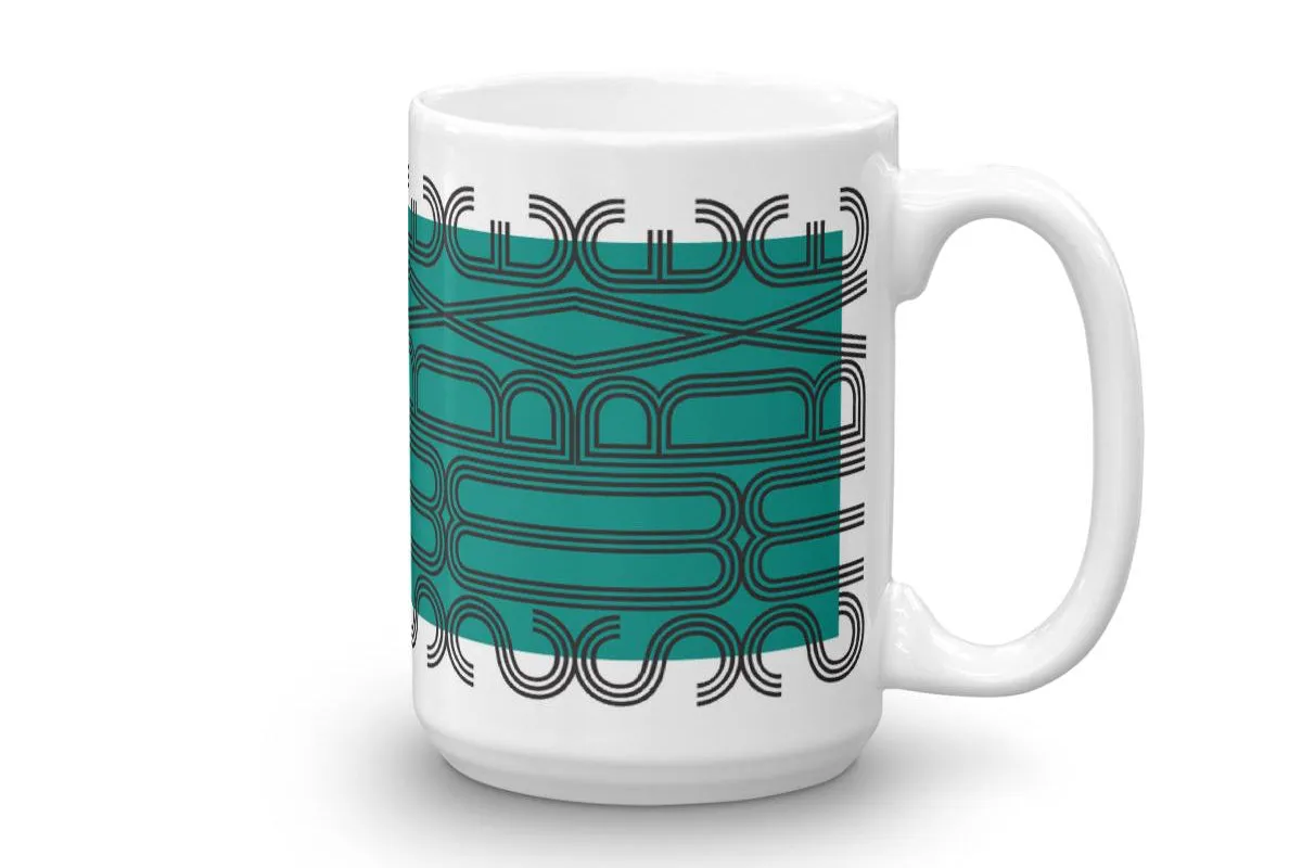 mug : MODERNE / teal green