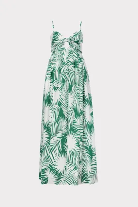 Noah Palm Print Poplin Dress