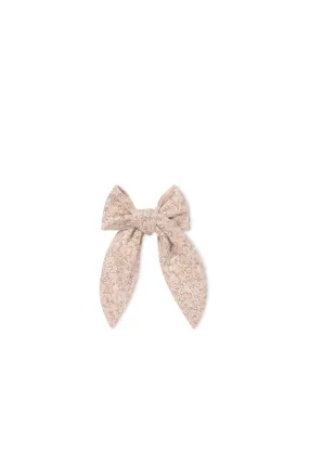 Organic Cotton Bow - Amber Rose