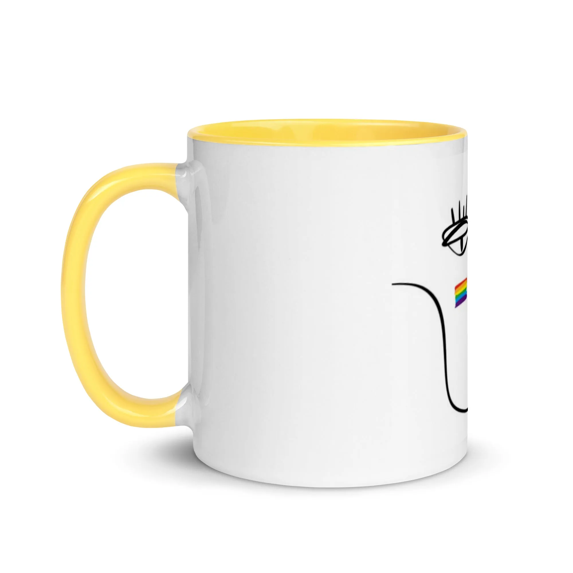 Pride Face Mug with Colour Inside