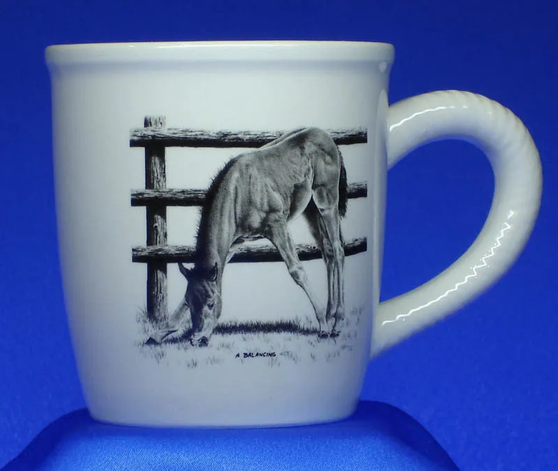 "Balancing Act" Western Ceramic Mug